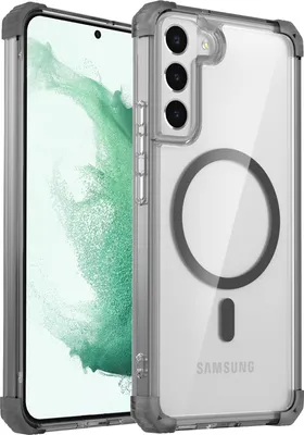 Obrázek produktu pro Magnetické pouzdro pro Samsung Galaxy S22+ 5G kompatibilní s MagSafe, nárazuvzdorné, vojenská ochrana průhledné pouzdro černé