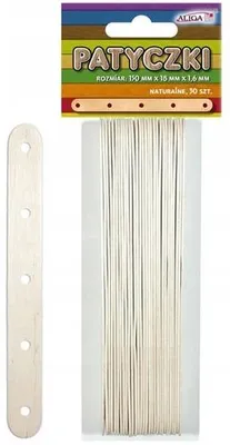 Produktbild von Aliga Kreative Holzstäbchen 15cm 30 Stück Bastelmaterial