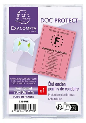 Produktbild von Exacompta 5391UE Schutzhülle für Führerschein 73x107mm Kristall PVC 200µ