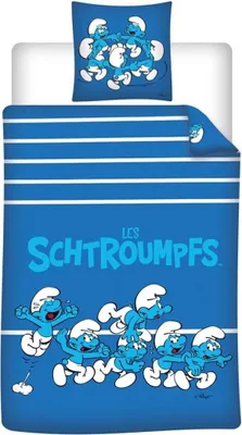 Immagine prodotto di Copripiumino Smurfen in cotone 140 x 200 cm 63x63cm