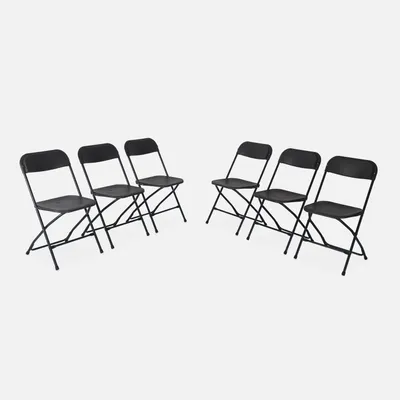 Immagine prodotto di Set 6 sedie da ricevimento pieghevoli, Grigio scuro