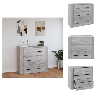 Produktbild von vidaXL Sideboard Grau Sonoma 80x33x70 cm Holzwerkstoff -  Sideboards