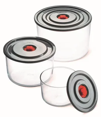 3-tlg. Aufbewahrungsschalen-Set, Borosilikatglas, klar, mit Deckel