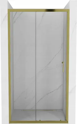 Image de Mexen Apia Porte de douche coulissante 135 cm, transparente, or - 845-135-000-50-00