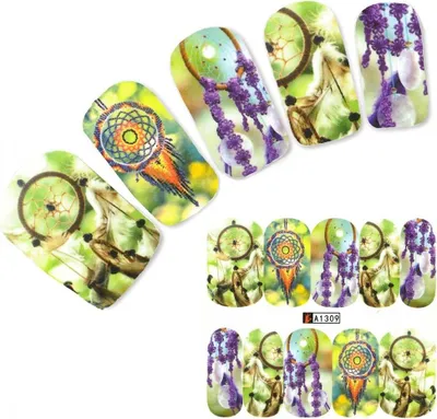 Produktbild von Tattoo Nail Traumfänger Federn Aufkleber Nagel Sticker