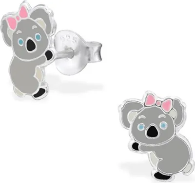 Produktbild von Kinderohrstecker: Mädchen Ohrringe Silber „Koala Bär“