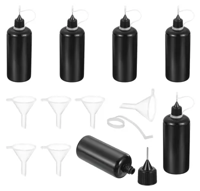 6 Druckflaschen 100 ml Kunststoff-Applikatorflaschen für Flüssigkeiten