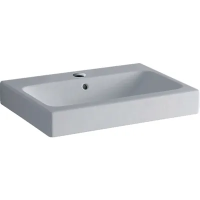 Produktbild von Geberit Aufsatzwaschtisch iCon mit Hahnloch mit Überlauf 600x485mm weiß