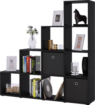 Produktbild von Holz Treppenregal Regal 10 Fächer Napoli