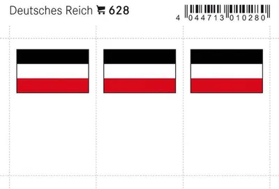 Produktbild von Lindner 628 Flaggen-Sticker: Deutsches Reich