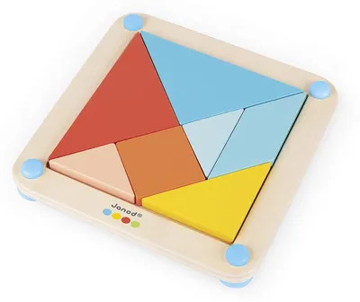 Image de Tangram Essentiel puzzle en bois 2+ ans Janod