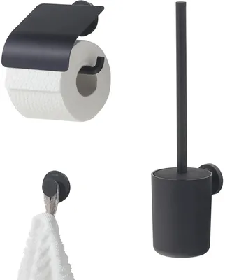 Produktbild von Tiger Urban Toilettenzubehörset 3-teilig Schwarz