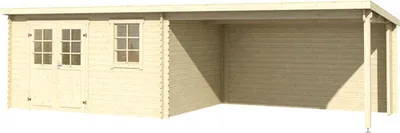 Produktbild von Gartenhaus Outdoor Life Reno inkl. Schleppdach und Rückwand 780 x 313,9 cm natur