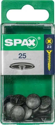 Produktbild von Spax Abdeckkappen schwarz zum stecken - 25 Stk.