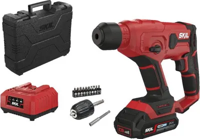 Image de Perforateur SDS+ (1x2.0 Ah) + Accessoires en valise - SKIL RH1E3810GB