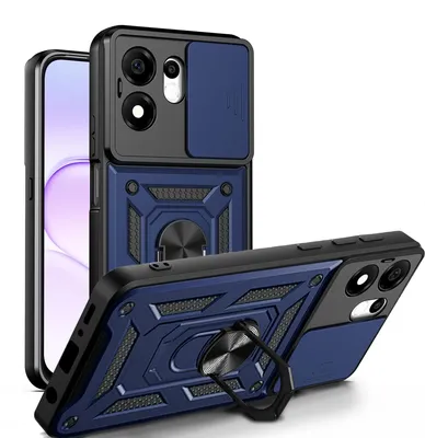 Produktbild von Outdoor Hülle für Honor 600 Smart Handyhülle mit Kameraschutz Ringhalter Blau