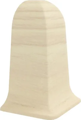 Obrázok produktu pre VILO FLEX Vonkajší roh 55 mm, 2 ks, svetlé drevo, vzhľad javora a brezy, vodovzdorný PVC rohový spoj, soklová lišta, príslušenstvo pre laminát a vinyl s klikovým systémom