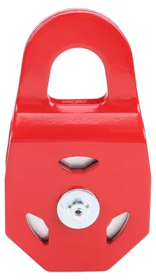 Image de Poulie de renvoi de 8 tonnes, rouge, robuste, multifonctionnelle, pour camions, tracteurs, quads et véhicules utilitaires tout-terrain