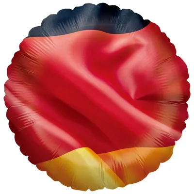 Produktbild von Folienballon Fußball 4 Sterne & Flagge schwarz-rot-gold 19 x 13,5 cm