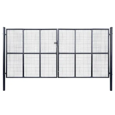 Immagine prodotto di Cancello da giardino in rete Acciaio zincato 400 x 175 cm Grigio
