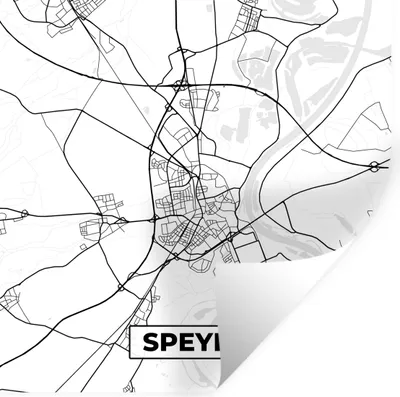 Produktbild von MuchoWow® Wandtattoo Wandsticker Wandaufkleber Stadtplan - Speyer - Karte 80x80 cm Selbstklebend und Repositionierbar - Wierderverwendbar - Selbstklebend