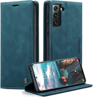 Produktbild von Samsung Galaxy S21 FE 5G Hülle - Premium Leder Flip Case mit Magnet und Kartenfächern