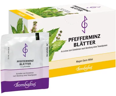 Immagine prodotto di Bombastus Foglie di menta piperita Tè medicinale Rimedio gastrointestinale, 20 pz. Sacchetto filtro
