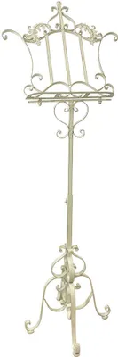 Produktbild von Notenständer Notenpult Gästebuch-Ständer Eisen 170cm Verstellbar Antik-Stil Weiß