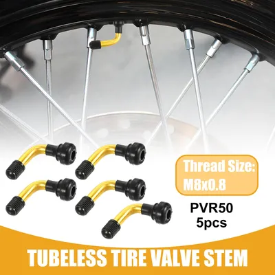 Image de 5 Pcs Valve De Pneu Universelle Pvr50 - Voitures Motocyclettes - Ton Or