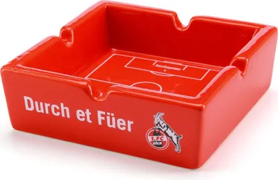 Produktbild von 1. FC Köln Aschenbecher Ascher „Durch et Füer” 10,5 x 10,5 x 3,5 cm