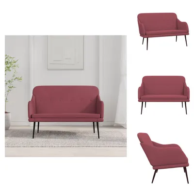 Produktbild von vidaXL Sitzbank Weinrot 110x76x80 cm Stoff - Sitzbänke