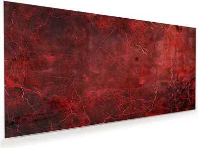 Produktbild von Glasbild 100x50cm in XXL für Wohnzimmer, Schlafzimmer Motiv Rote Struktur
