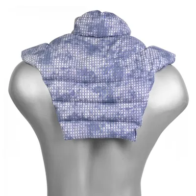 Produktbild von Nackenhörnchen HWS - Nacken + Schultern + Rücken - Körnerkissen für Nacken Schulter - Wärmekissen Nackenkissen - Farbe: used-look grau-blau, Weizen