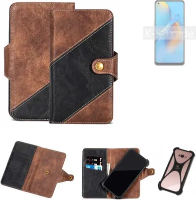 Produktbild von K-S-Trade Handyhülle Schutzhülle Bookstyle Case kompatibel mit Oppo A74 4G Klapphülle Cover Hülle Schutztasche 1x