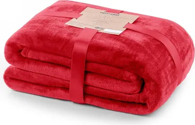 Produktbild von Kuscheldecke Tagesdecke Weich Wohndecke Sofadecke Decke  240 GSM Mic 70x150 cm Rot
