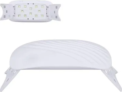 Imagen del producto de Lámpara UV con 12 LEDs, que proporciona una potente fuente de luz ultravioleta, ideal para proyectos de resina DIY, controlada por USB, plegable, con soporte, perfecta para la creación de joyería