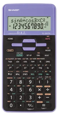 Produktbild von Sharp EL-531TH, Tasche, Wissenschaftlicher Taschenrechner, 10 Ziffern, 2 Zeilen, Akku, Schwarz, Violett