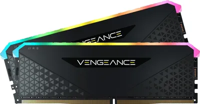 Zdjęcie produktu dla Corsair Vengeance RGB , 32 GB, 2 x 16 GB, DDR4, 3200 MHz, 288-pin DIMM, Czarny