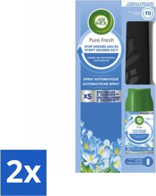 Productafbeelding van Air Wick - Freshmatic Spray - Startpakket - Puur, frisse geur van ochtenddauw - 250 ml - Voordeelverpakking - 2 stuks