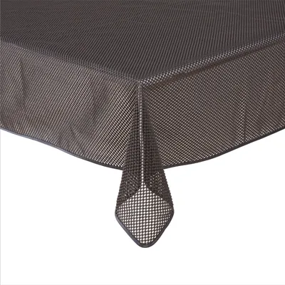 Produktbild von Tischdecke Gartentischdecke Karo Anthrazit 140 cm rund Outdoor Weichschaum PVC Terrasse Garten rutschfest wetterfest