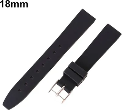 Produktbild von 16 mm – 28 mm wasserdichter, solider, weicher Silikon-Schnallen-Uhrenarmband-Ersatz-18mm