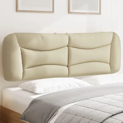 Image de Coussin de tête de lit Crème 160 cm Tissu