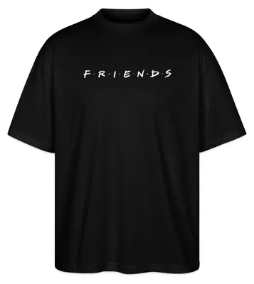 Produktbild von Spreadshirt Friends Logo Oversize Uni T-Shirt, M, Schwarz