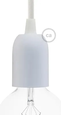 Immagine prodotto di Creative-Cables Kit portalampada E27 semisferico in Metallo - Bianco Lucido
