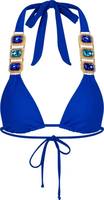 Produktbild von Moda Minx Bikinioberteil Boujee Triangel Top mit stilvollem Steinbesatz Azure S