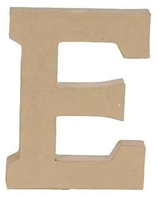 Immagine prodotto di Decopatch, cartapesta Kraft, lettera maiuscola E 20 cm - cartoncino marrone