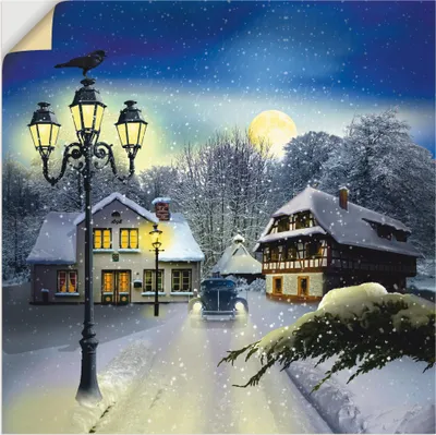 Produktbild von ARTland Wandbild, selbstklebend Winterzeit Größe: 40x40 cm