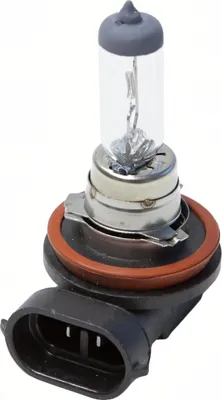 A close-up studio shot of a single automotive headlight bulb.