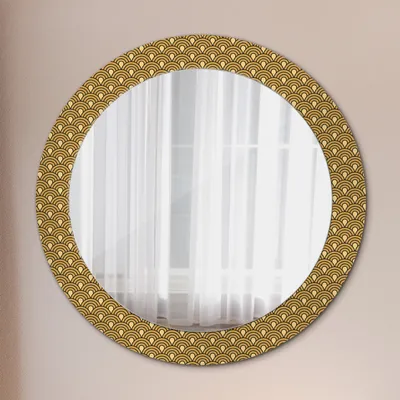 Produktbild von Kosmetikspiegel Spiegel - Flurspiegel - Spiegel mit Modischem Print – Dekospiegel - Deko Vintage - Runder: Ø70cm