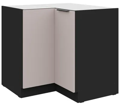 Produktbild von Unterer Eckschrank AGAFIJA – 90 x 90 cm, Cashmere / Schwarz